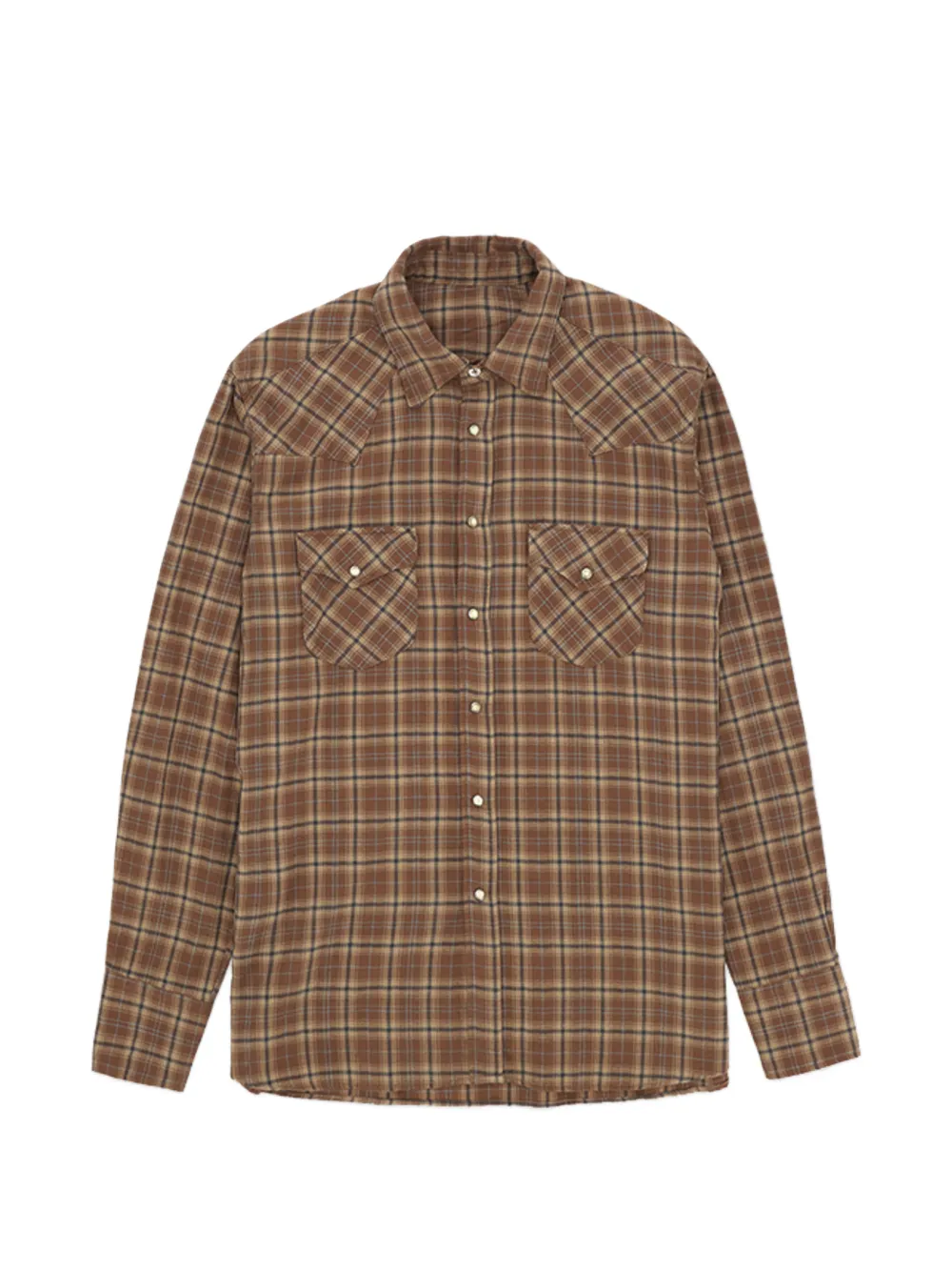Fortela Ntex check-pattern shirt - Brown