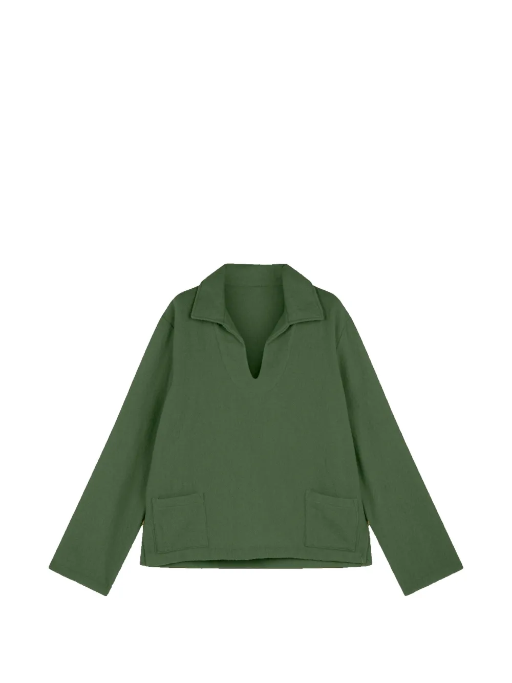 Fortela Franco2 patch-pocket V-neck sweater - Verde
