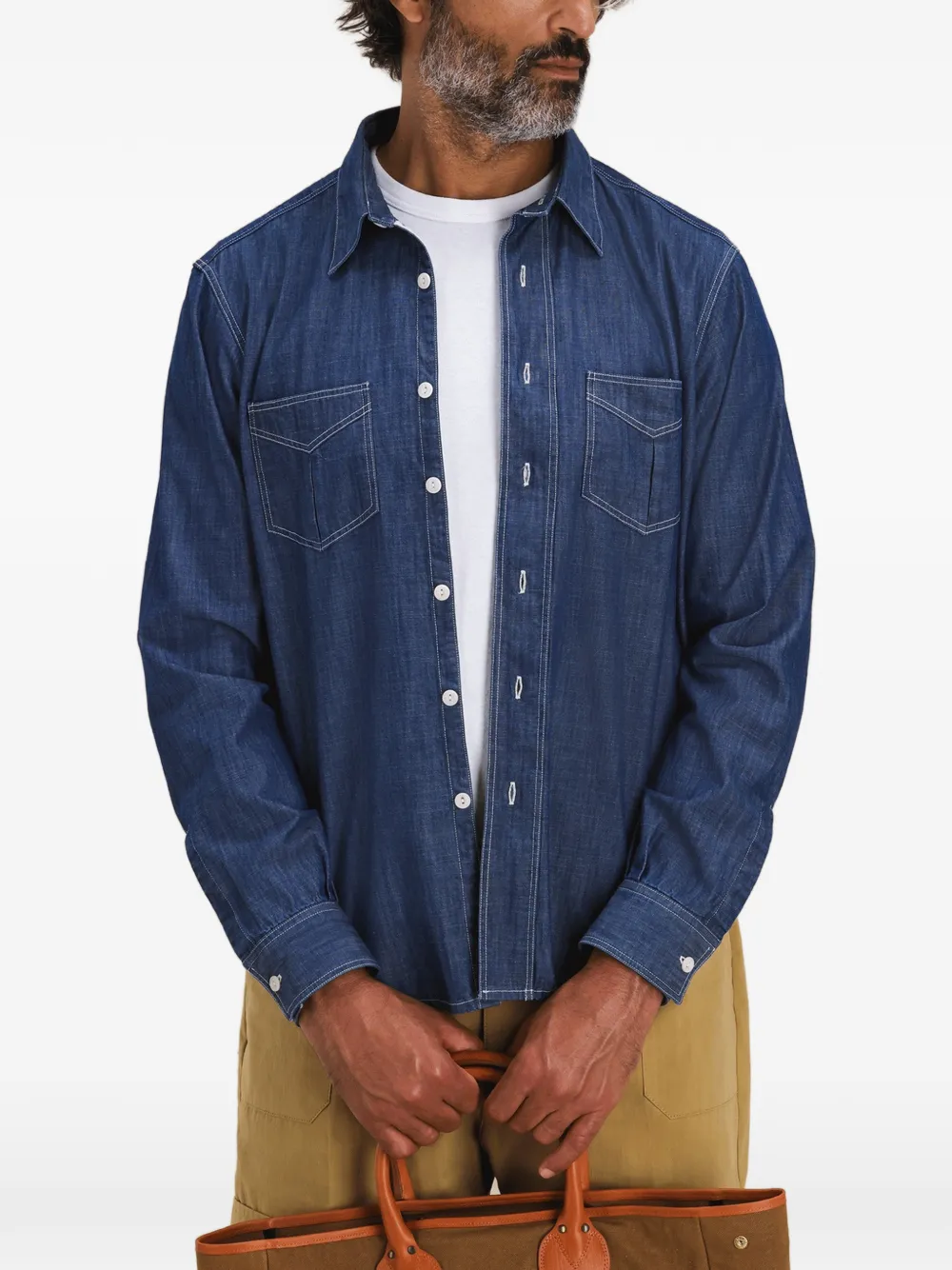 Fortela Osumi chambray overhemd Blauw