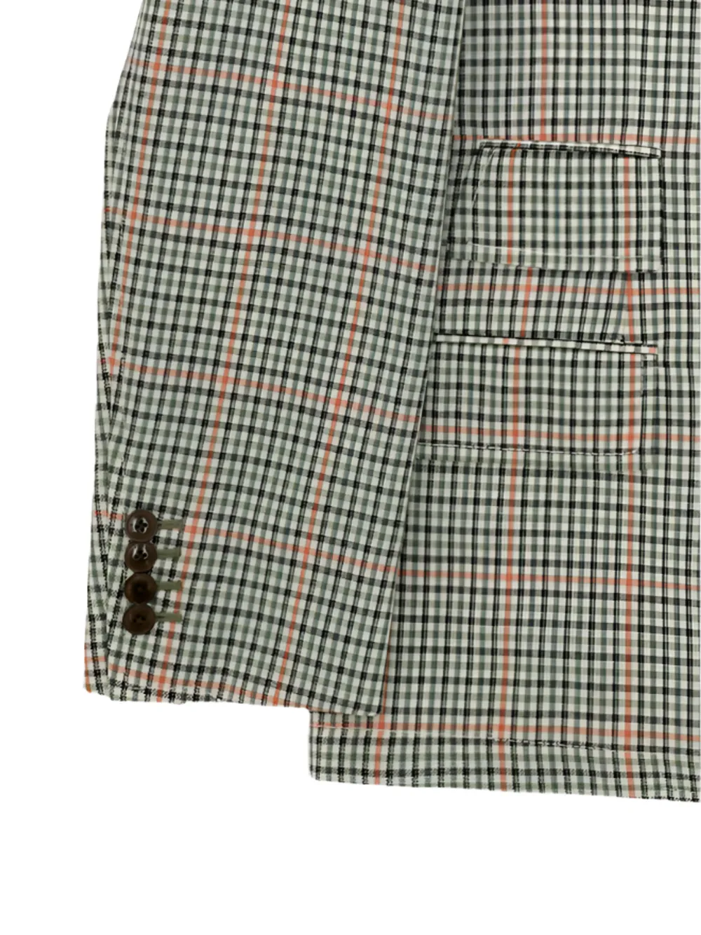 Fortela Travel geruite blazer met dubbele rij knopen Grijs
