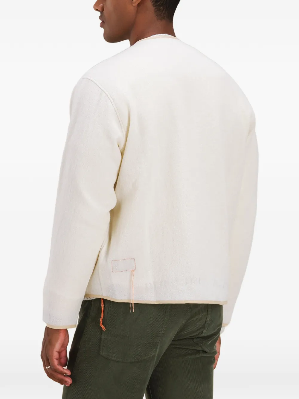Fortela Sherpa wollen jack met contrasterende afwerking Beige