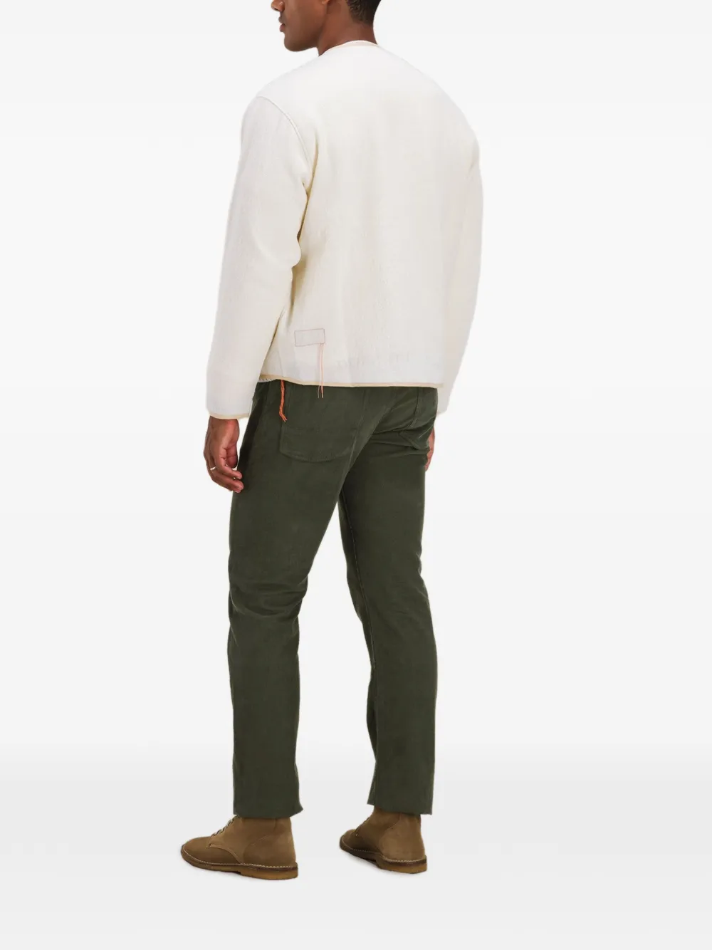 Fortela Sherpa wollen jack met contrasterende afwerking Beige