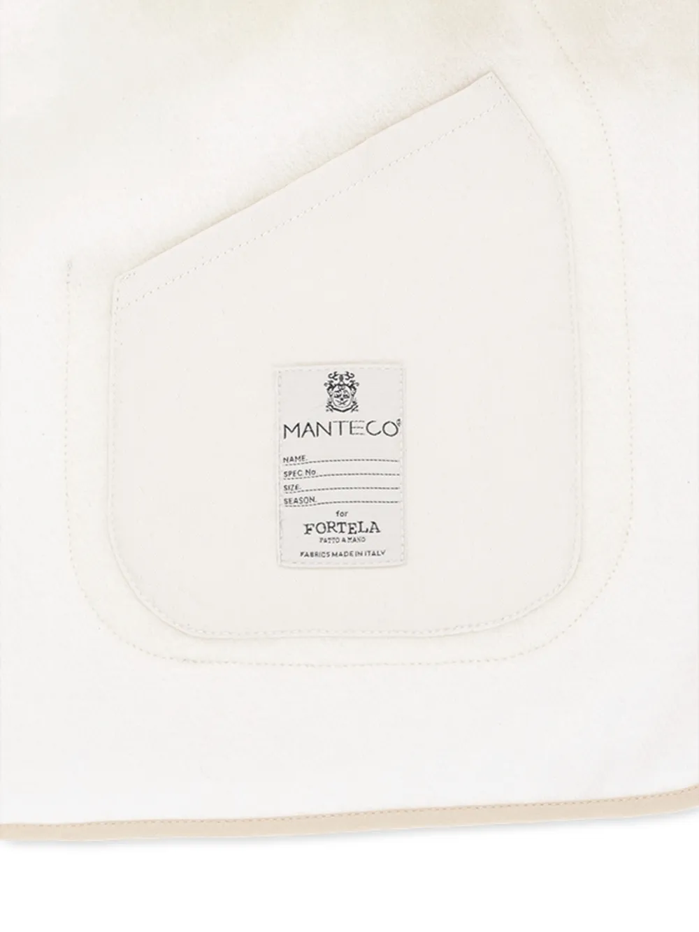 Fortela Sherpa wollen jack met contrasterende afwerking Beige