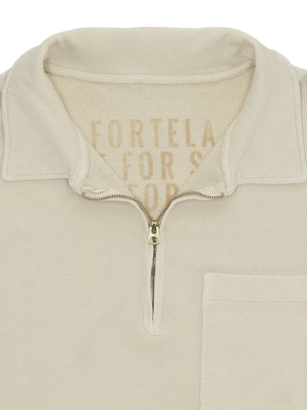  Fortela Yale Zip-collar Sweatshirt - Neutrals 