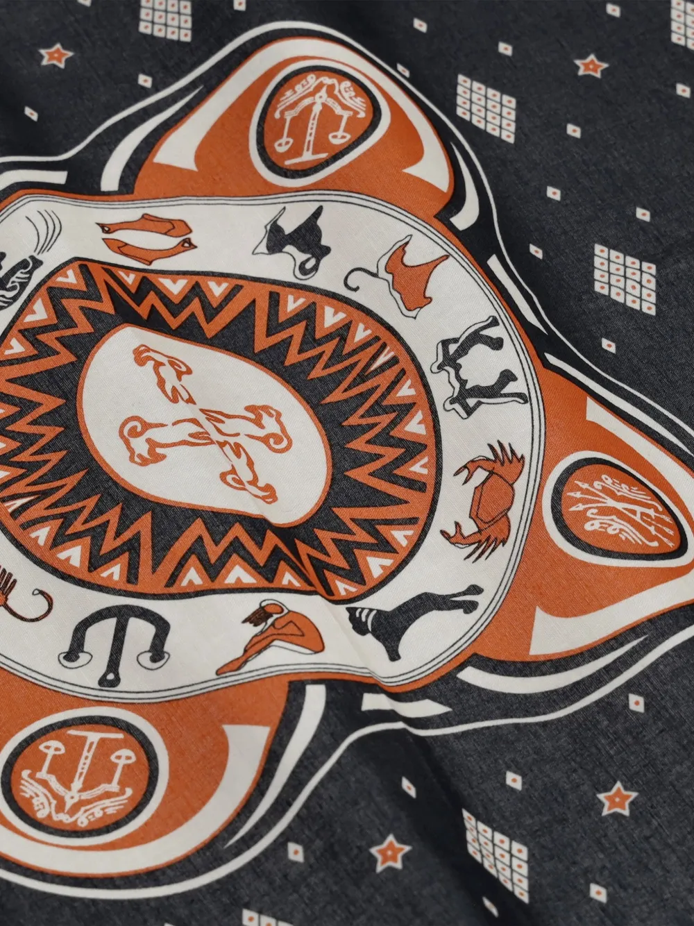  Fortela Printed Scarf - Black 