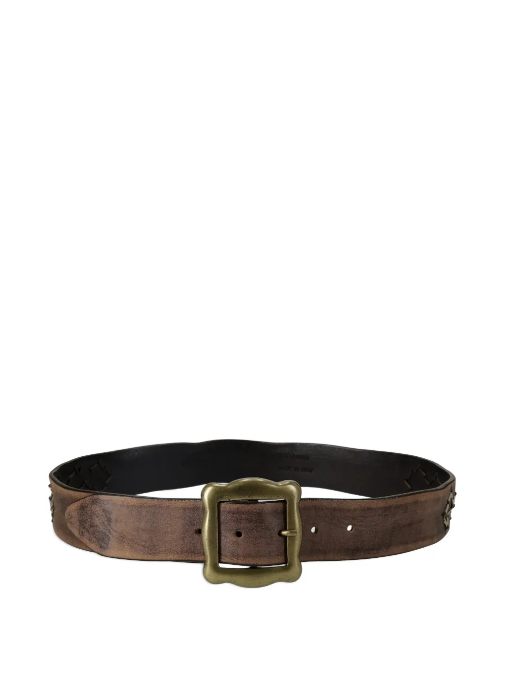 Fortela Tami buckle leather belt - Marrone