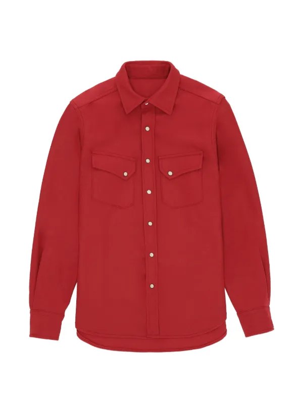 Fortela Flap-pocket Shirt in Red