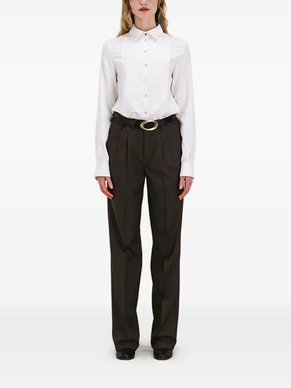  Fortela Ginette Buttoned Silk Shirt - White 