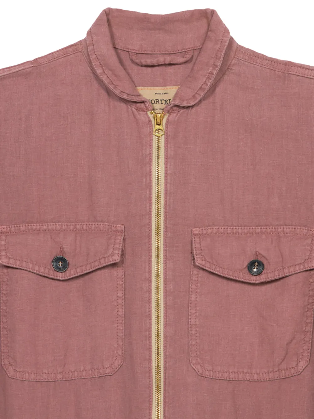 Fortela Viola jumpsuit met meerdere zakken en rits Roze