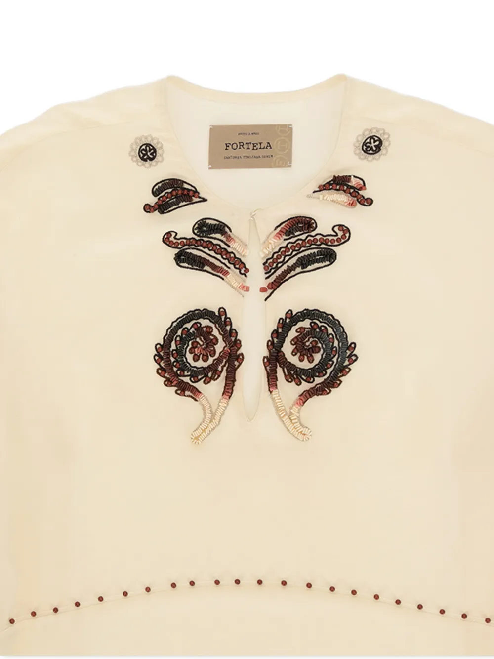  Fortela Embroidered Blouse - Neutrals 