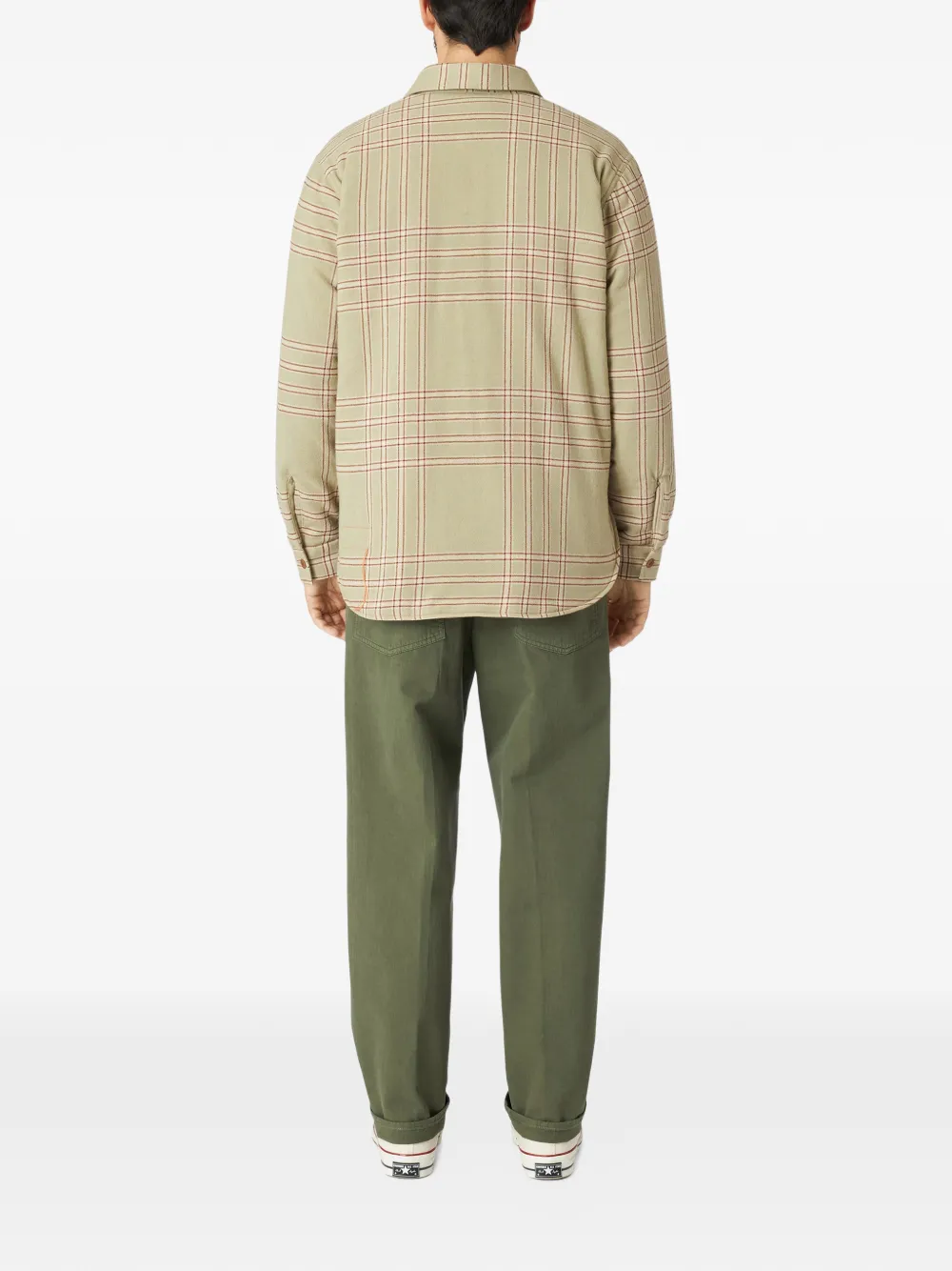  Fortela Patch-pockets Checked Overshirt - Green 