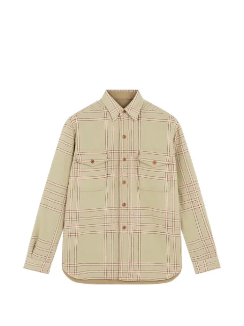 Fortela patch-pockets checked overshirt
