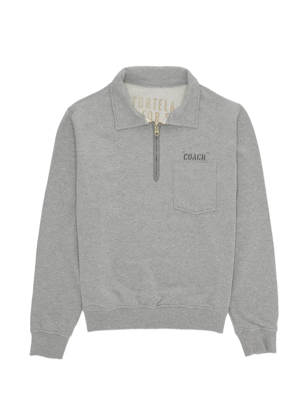 Fortela Yalepcoach zip pocket sweatshirt - Grigio