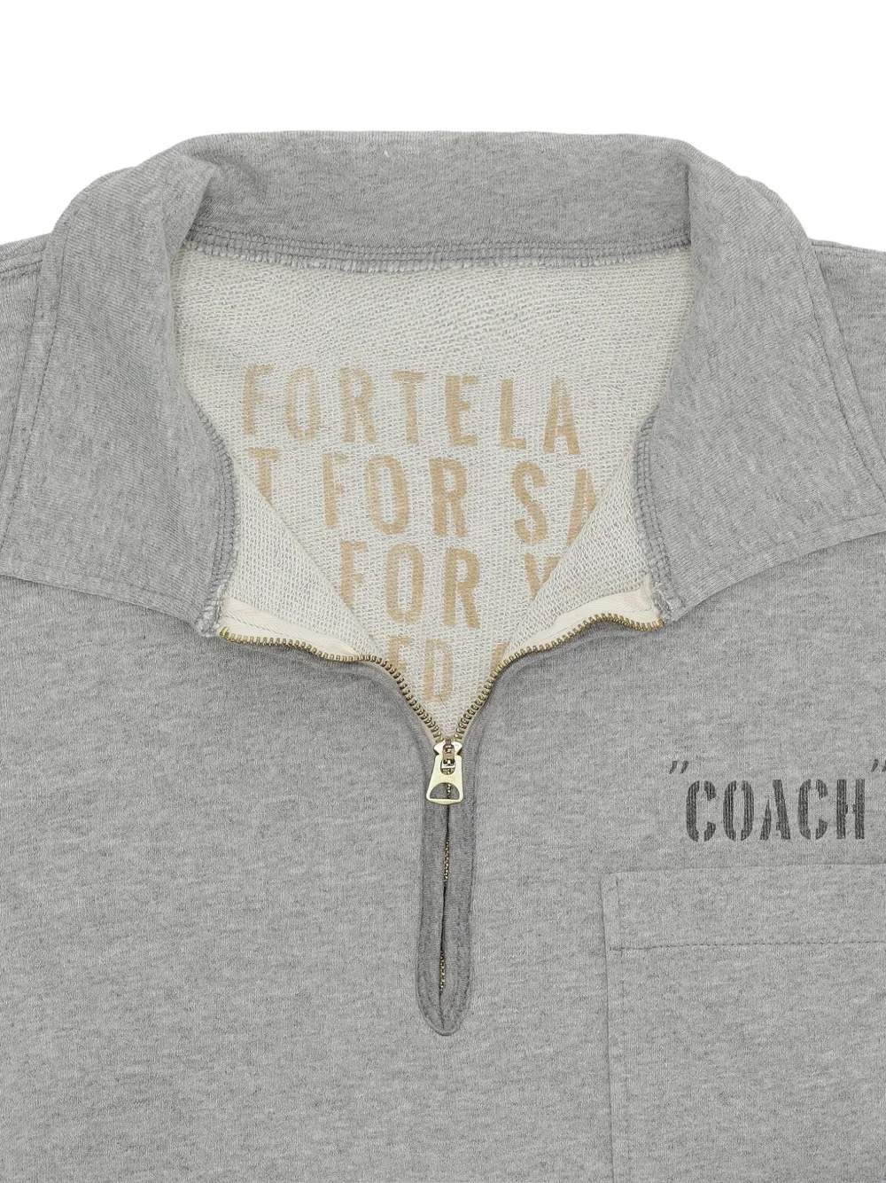  Fortela Yalepcoach Zip Pocket Sweatshirt - Grey 