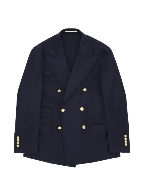 Fortela Travel Double-breasted Blazer in Blue