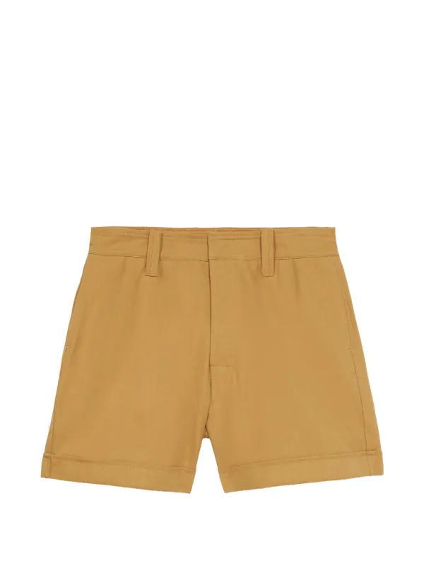 Fortela Cotton Twill Shorts in Brown