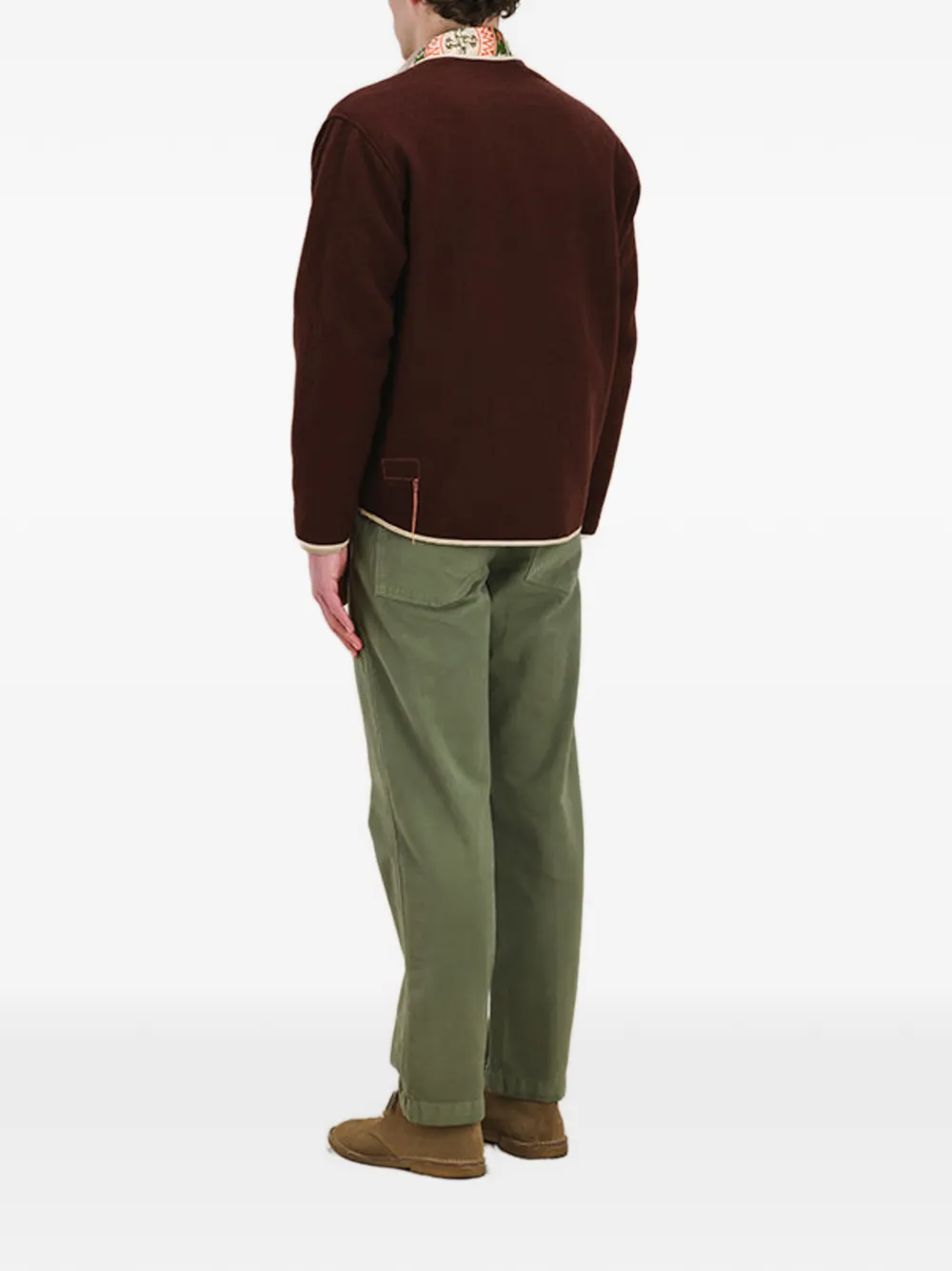  Fortela Sherpa Contrast-trim Wool Jacket - Brown 