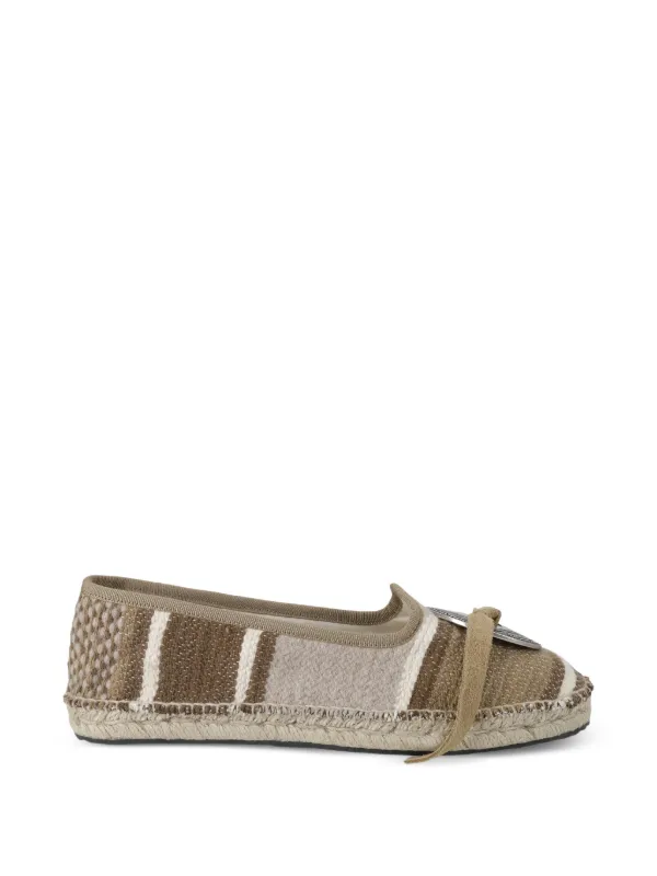 Fortela Frutate Striped Espadrilles in Brown
