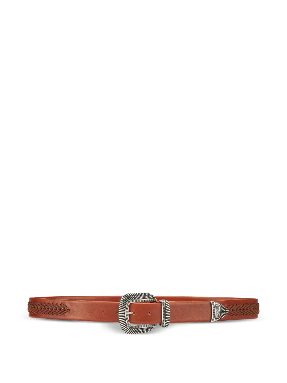 Fortela Clayton leather buckle belt - Marrone