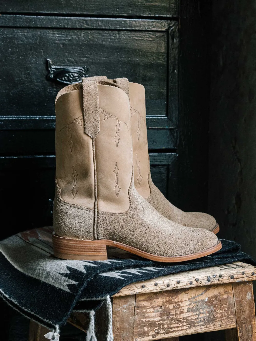 Fortela Riosboots suède cowboylaarzen Beige