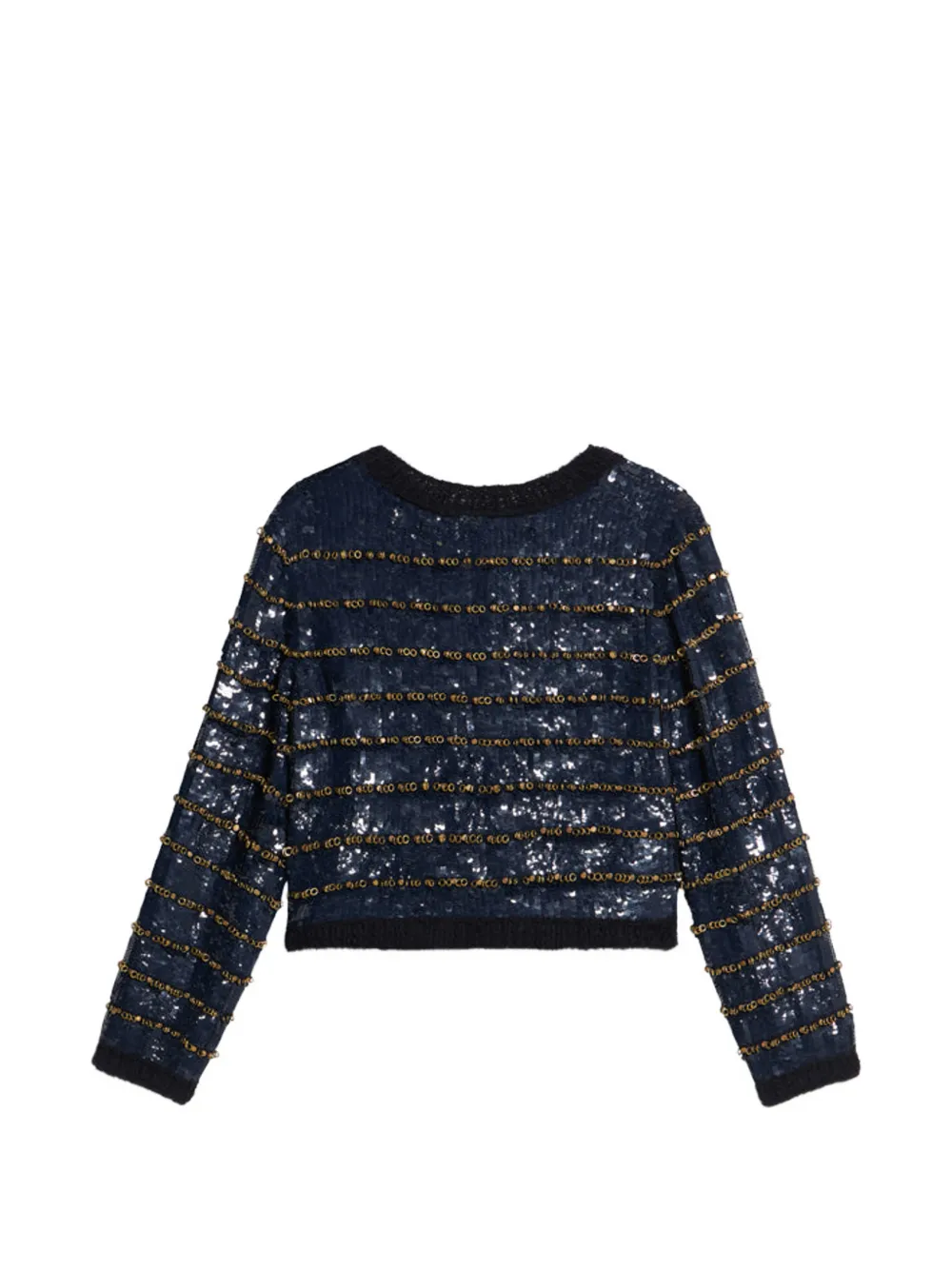  Fortela Divine Sequin Embroidered Jacket - Blue 