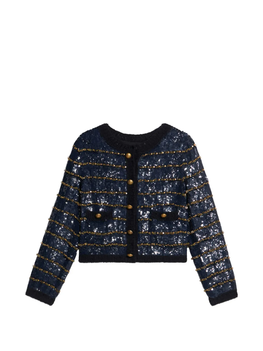 Fortela Divine sequin embroidered jacket - Blu