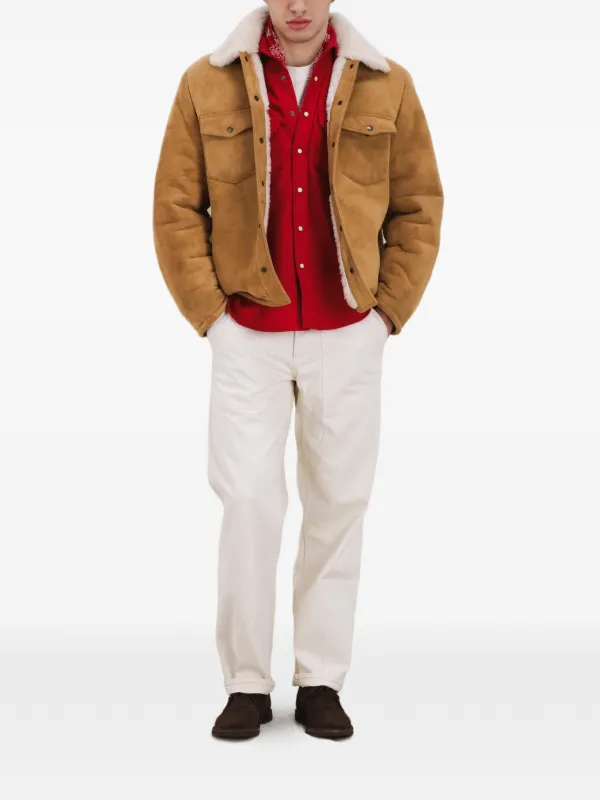 Fortela Quarter patch-pocket Shearling Jacket | Brown | FARFETCH IL