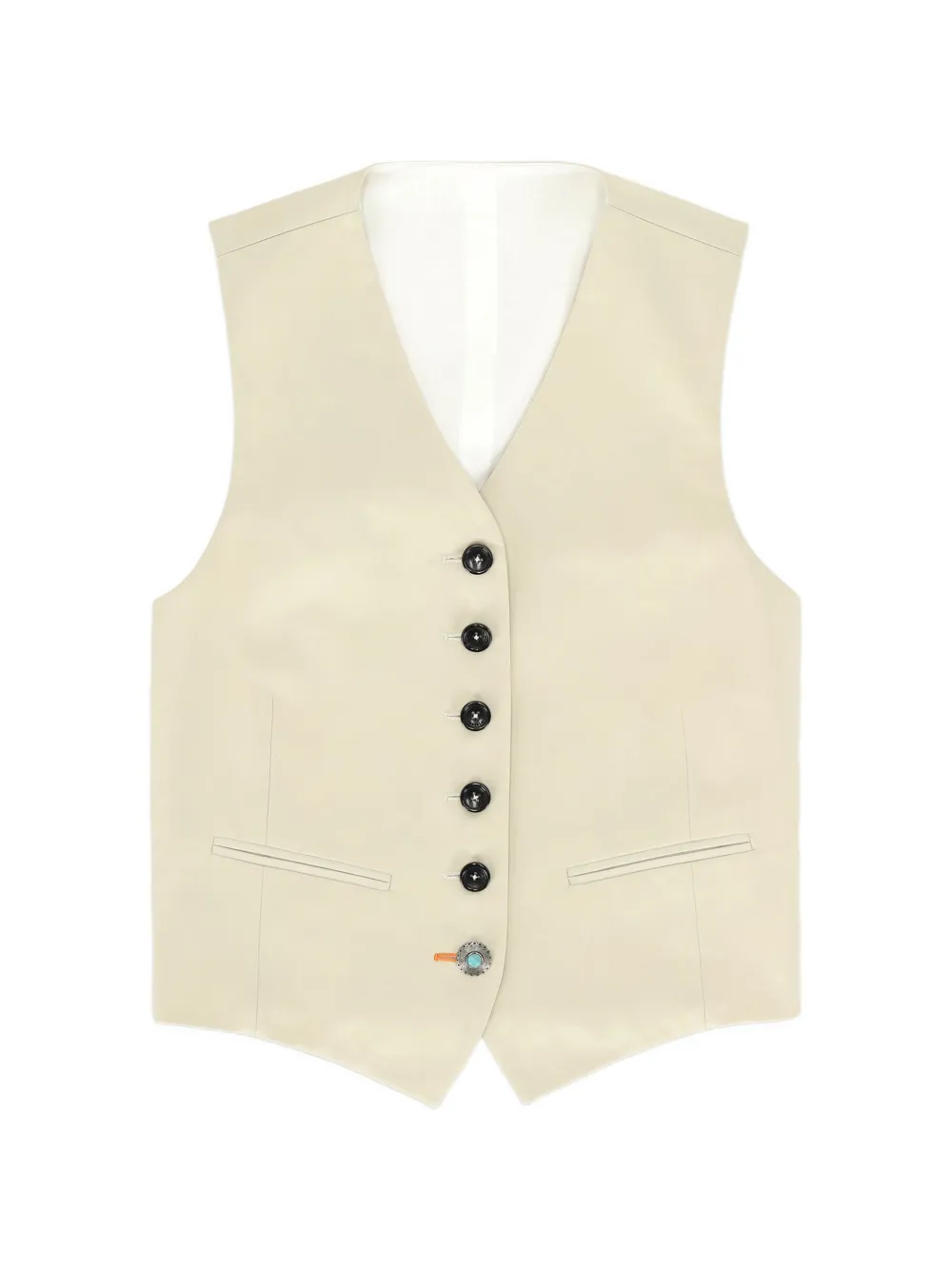 Fortela Demi button satin waistcoat - Toni neutri