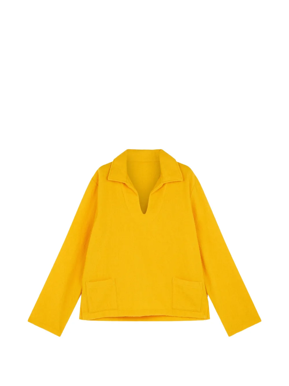 Fortela Franco2 V-neck pocket sweater - Giallo