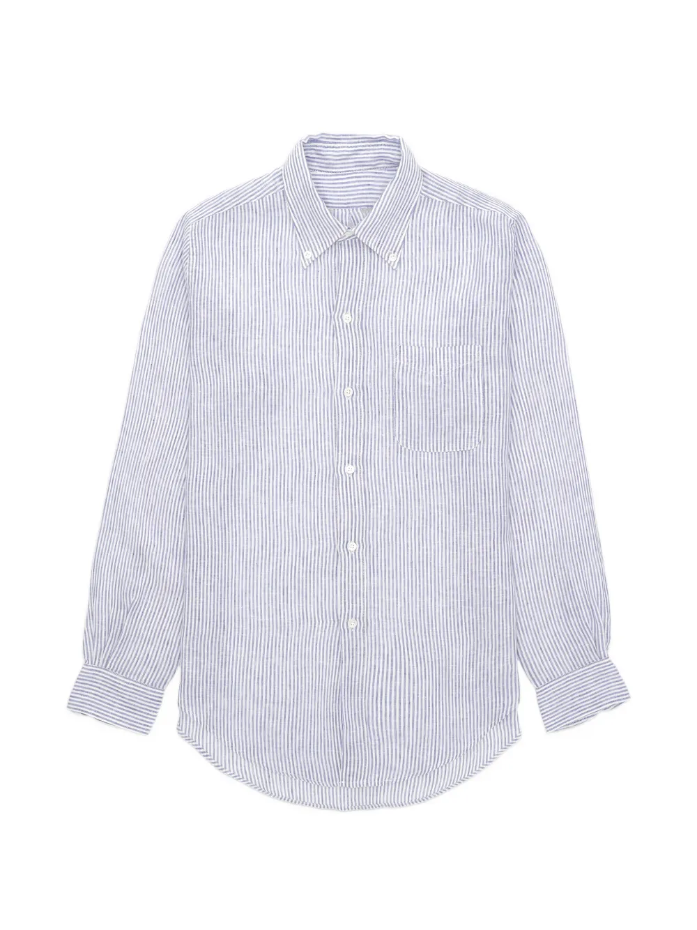 Fortela King striped chest-pocket shirt - Bianco