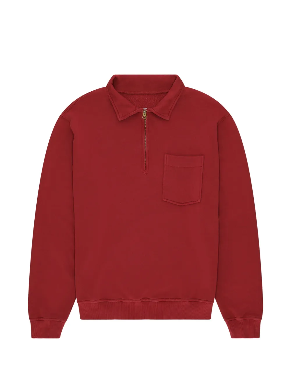 Fortela Yale zip-up chest-pocket sweatshirt - Rosso