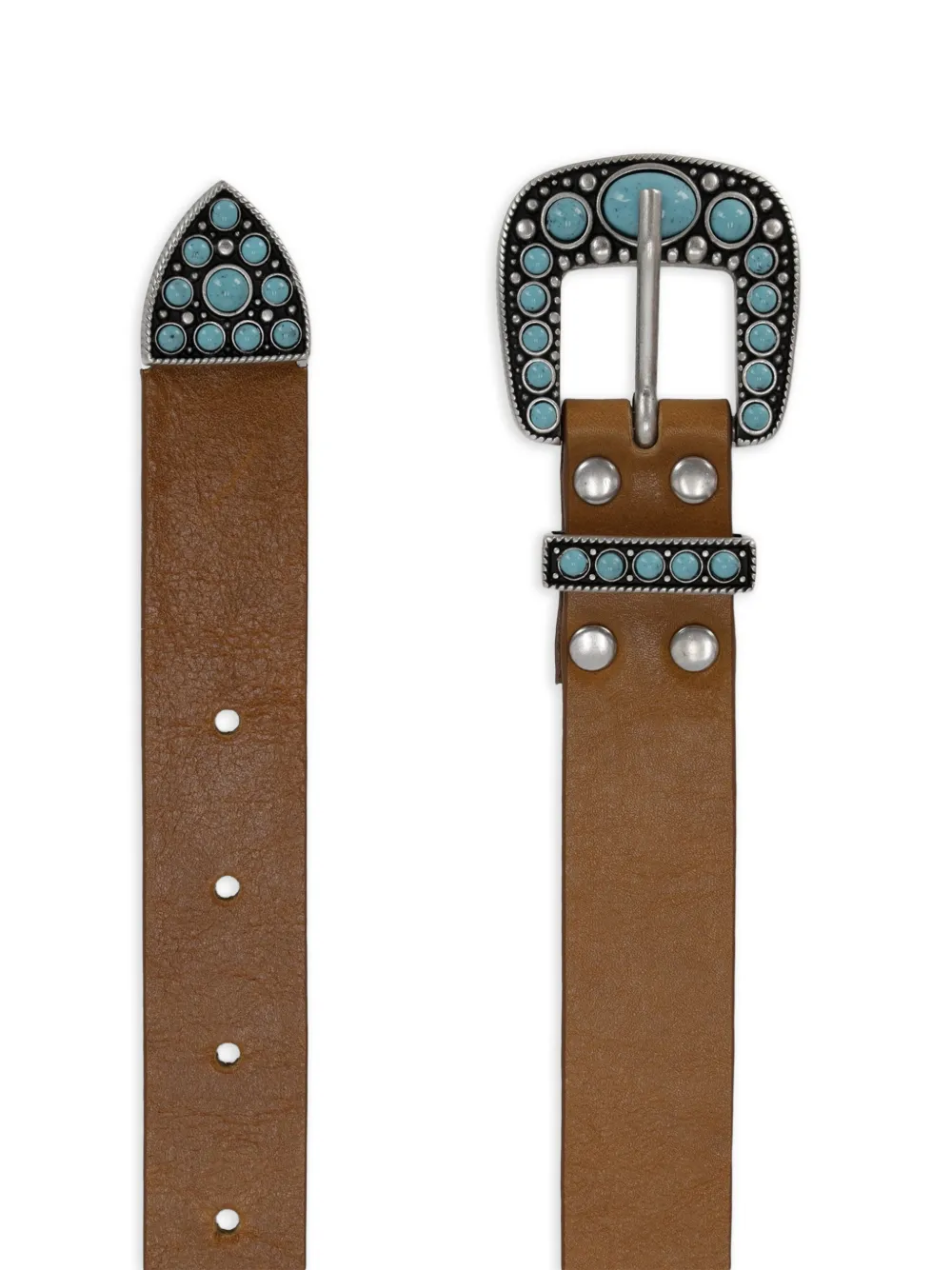  Fortela Stone-embellishment Belt - Brown 