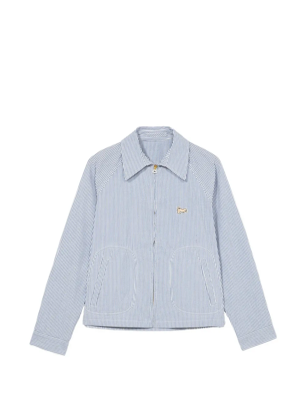 Fortela Zuma striped zip-up overshirt - Blu