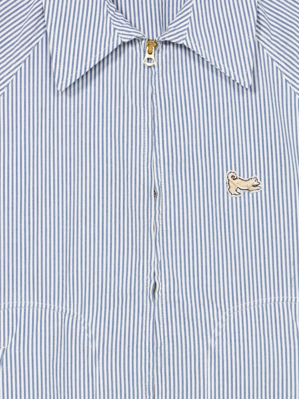 Zuma Striped Zip-Up Overshirt