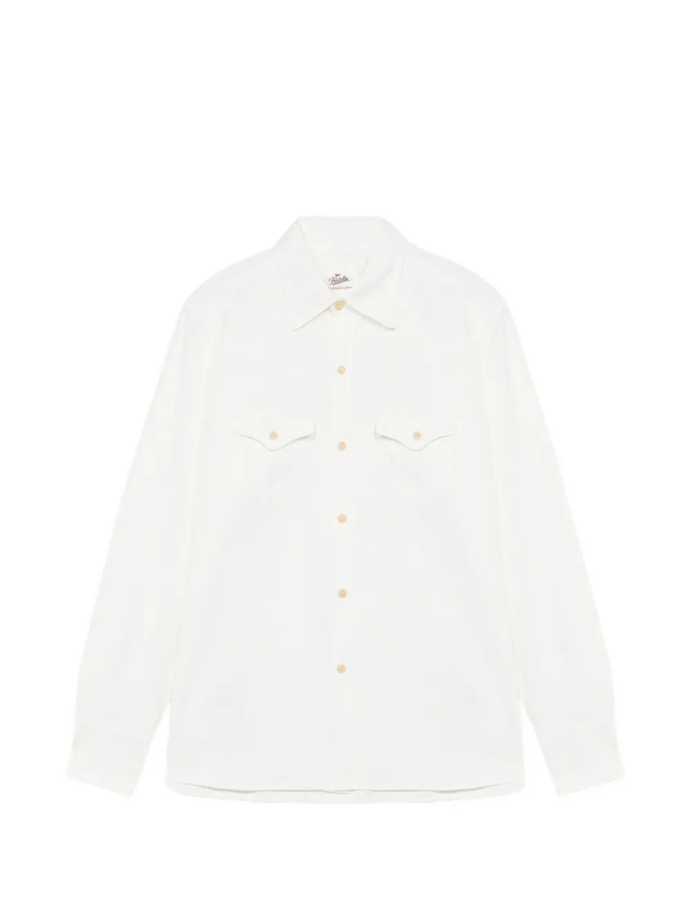 Fortela flap-pocket texan shirt - Bianco