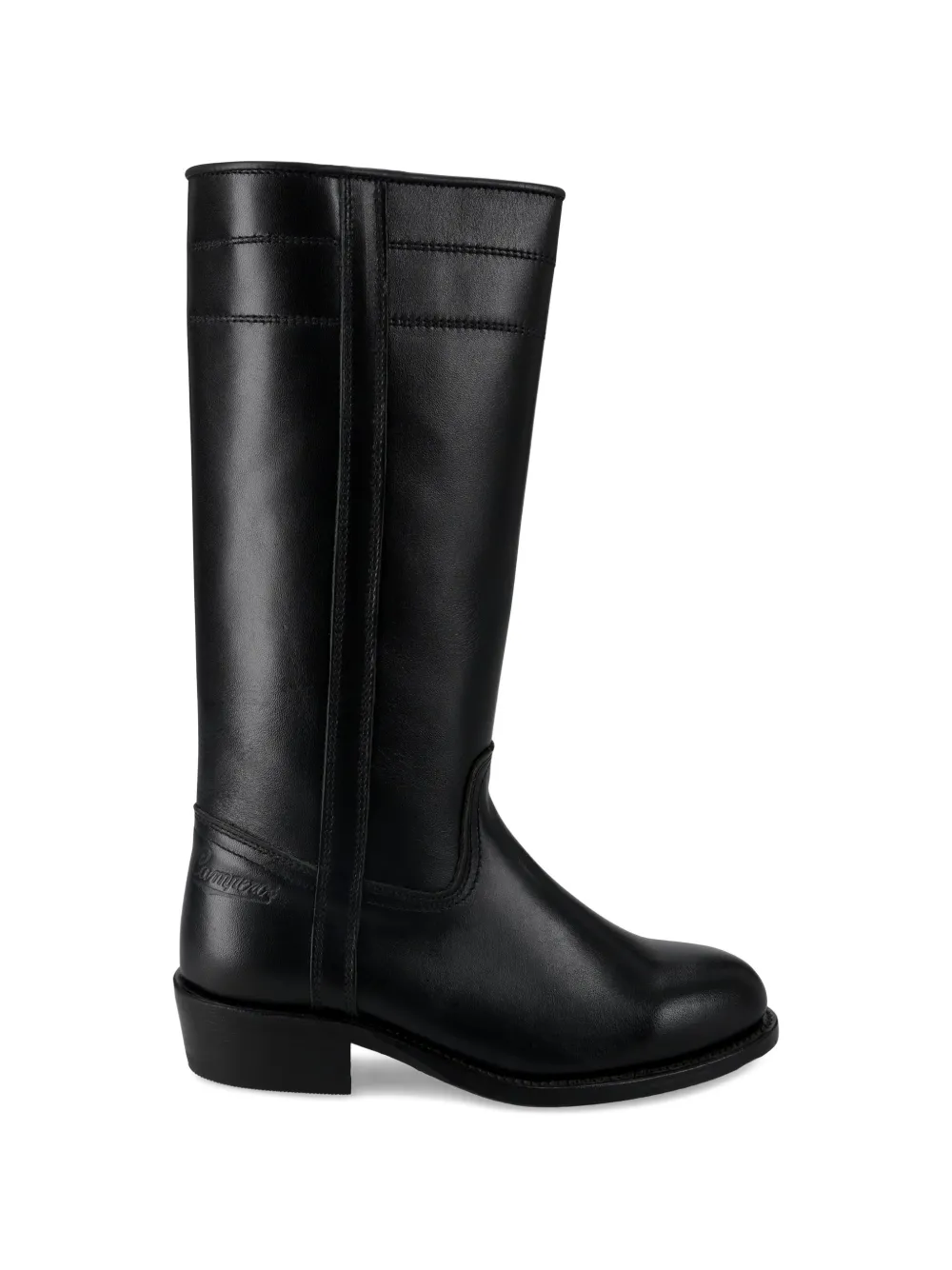 Fortela Becerro Camperos leather cowboy boots - Nero