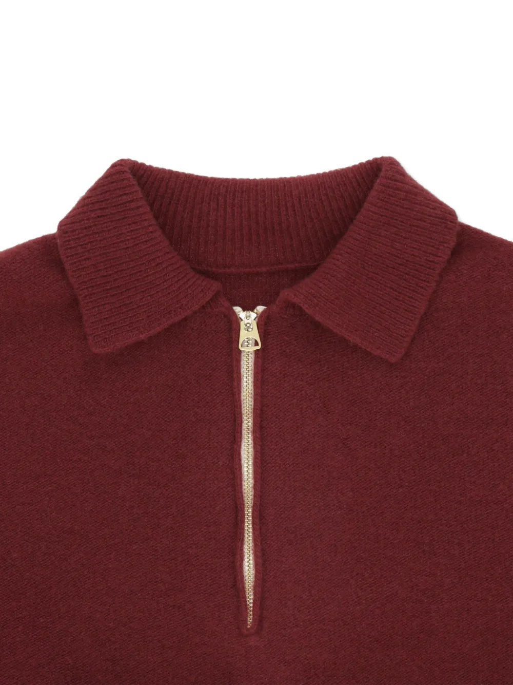  Fortela Zip-neck Wool Sweater - Red 