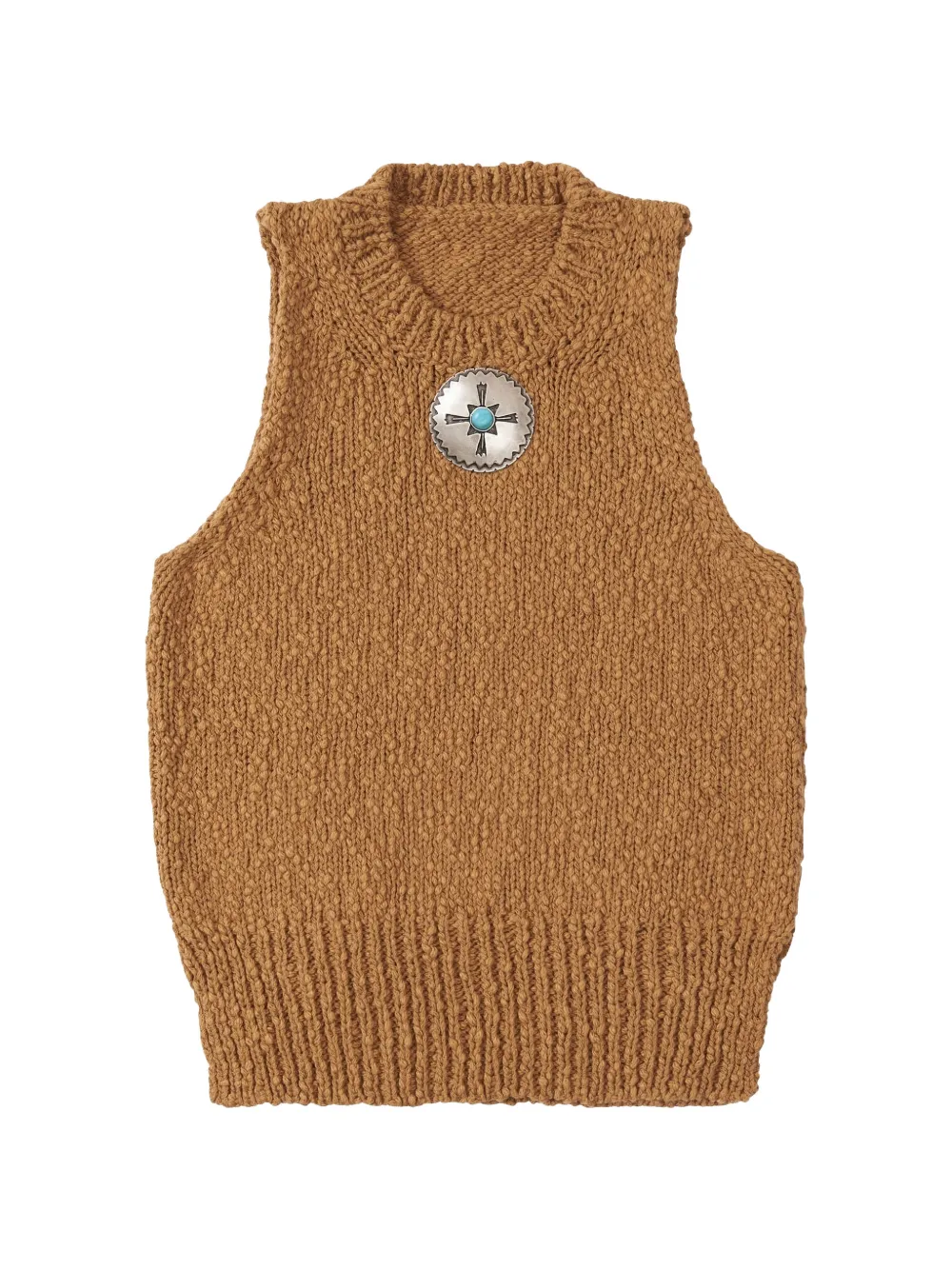 Fortela Concho ribbed knit tank top - Marrone