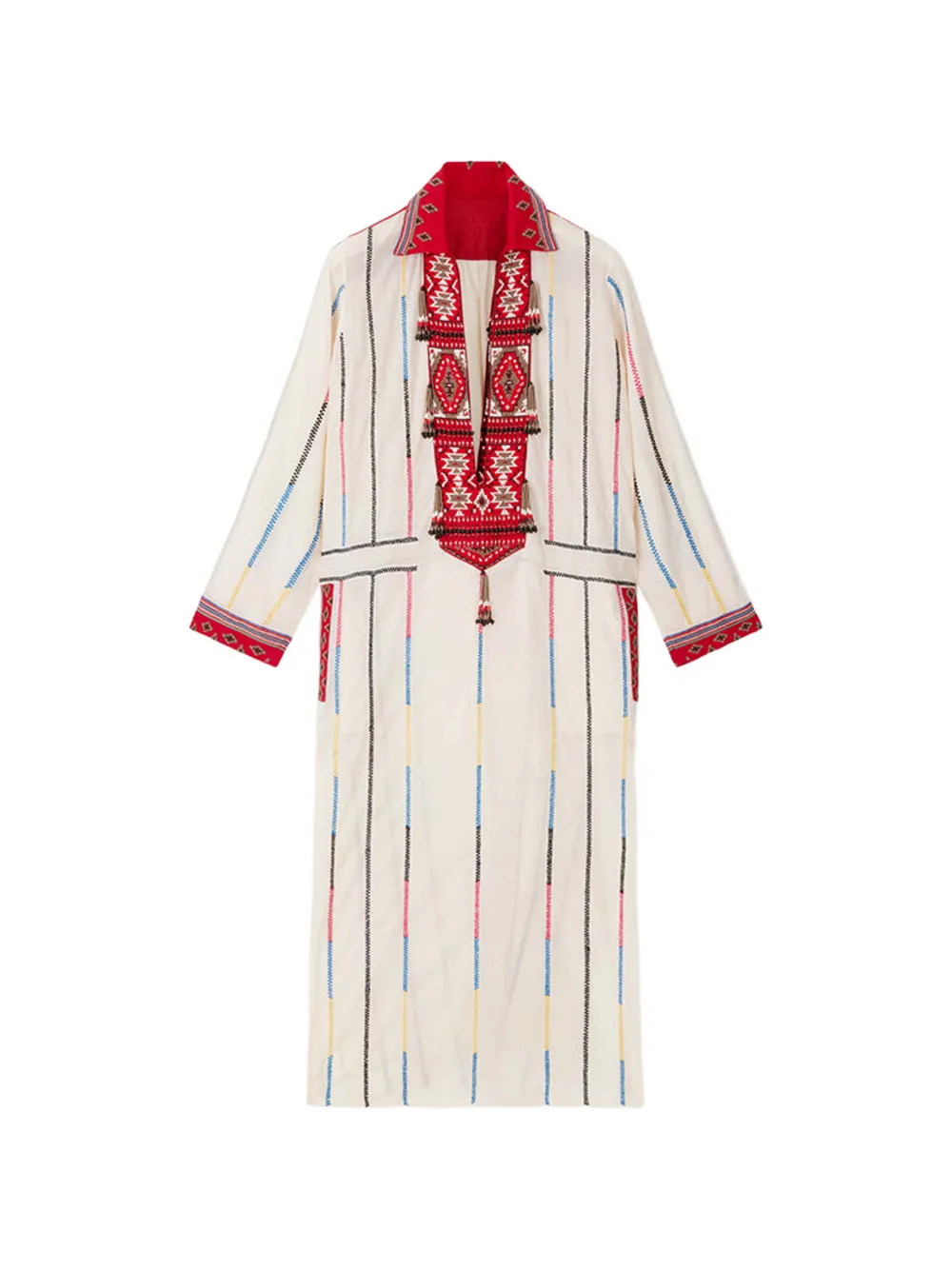 Fortela Adish beaded midi dress - Toni neutri