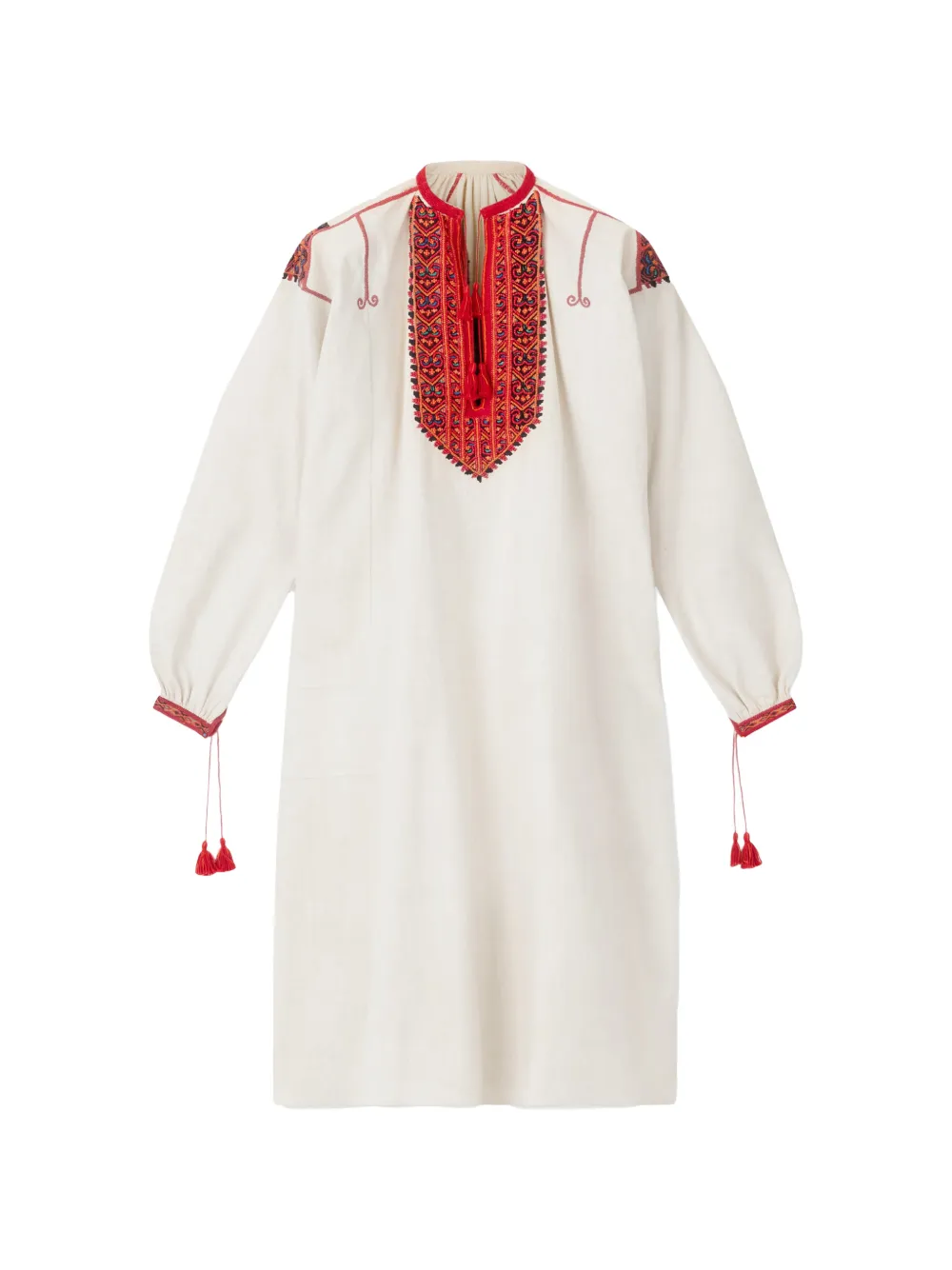 Fortela Afra embroidered midi dress - Toni neutri