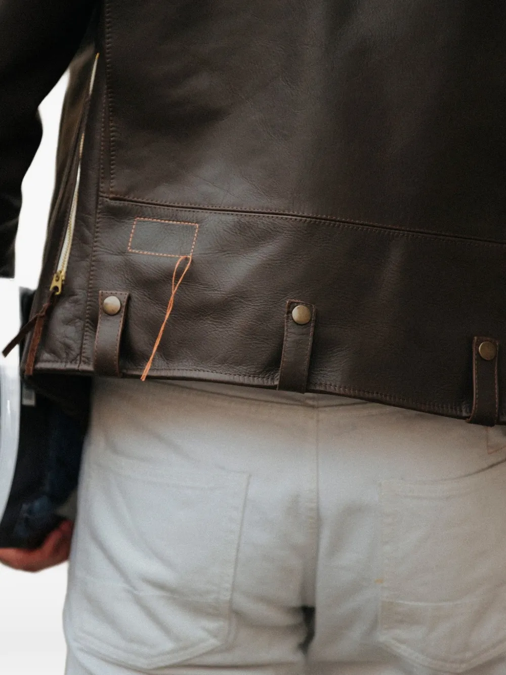  Fortela Asymmetrical-zip Leather Jacket - Brown 