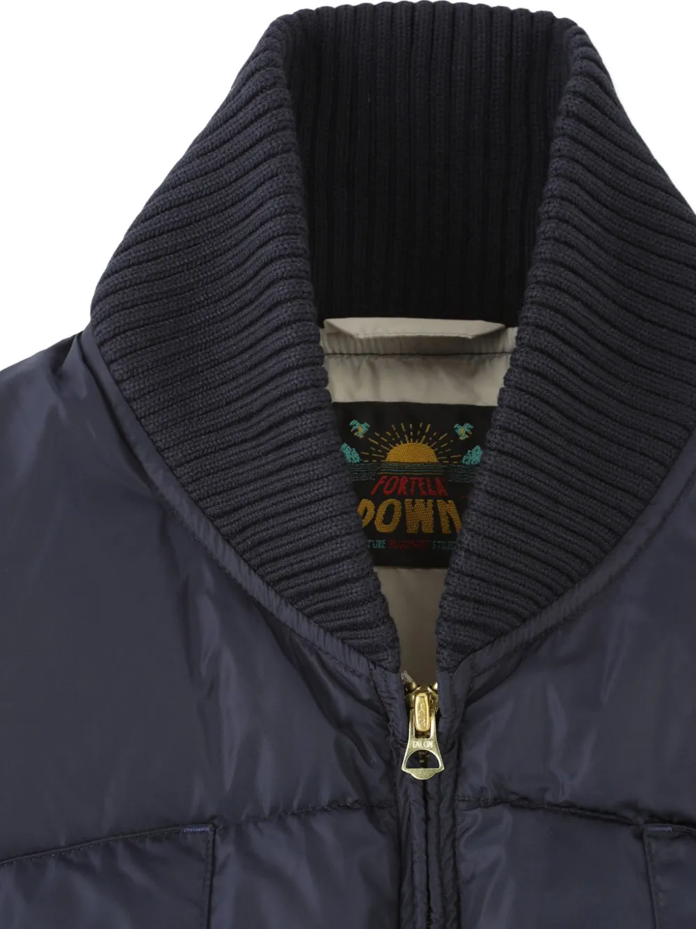 Fortela Queen gewatteerde geribbelde spencer Blauw