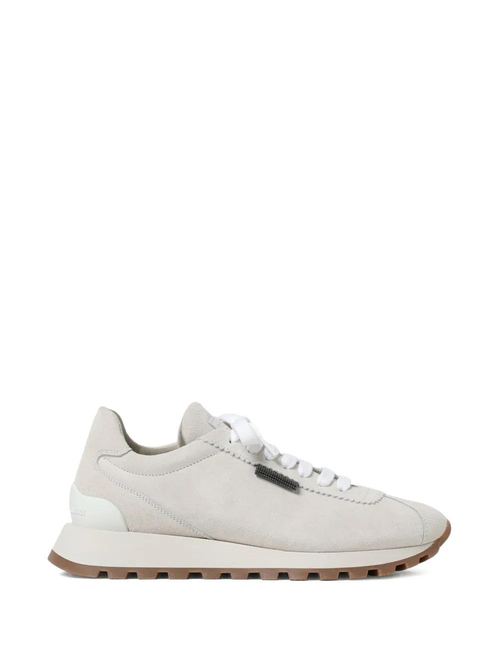 Brunello Cucinelli Sneakers met patchdetail Beige