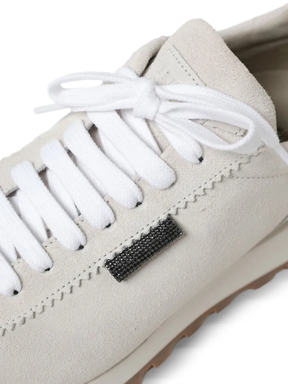 Brunello Cucinelli Sneakers met patchdetail Beige