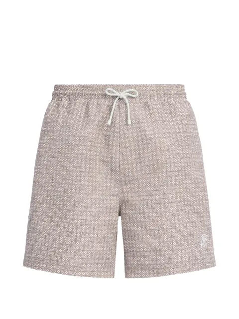 Brunello Cucinelli patterned swim shorts