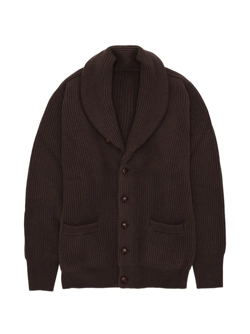 Fortela Stoke shawl-collar cardigan - Marrone