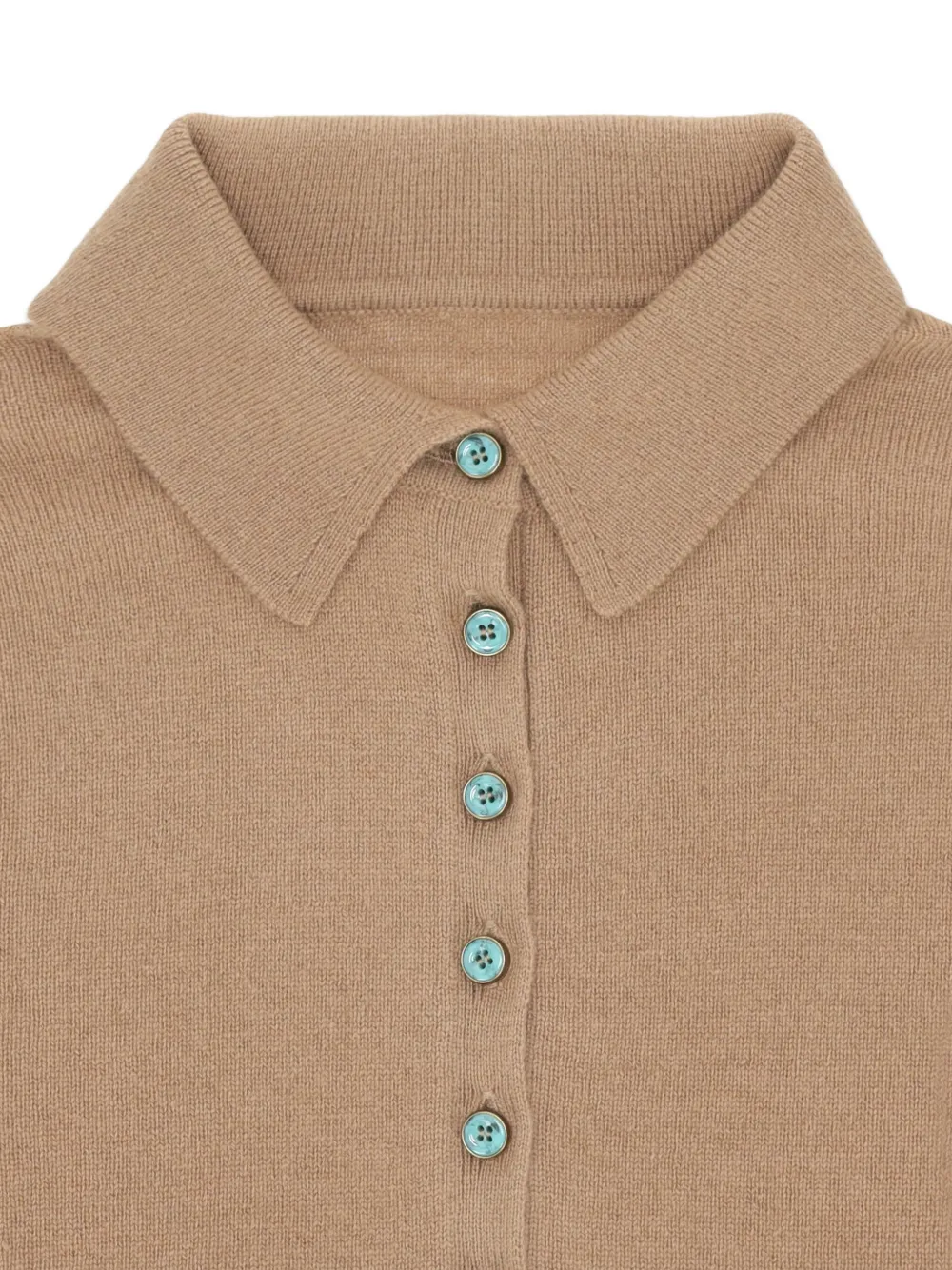  Fortela Amelia Button Polo Top - Neutrals 