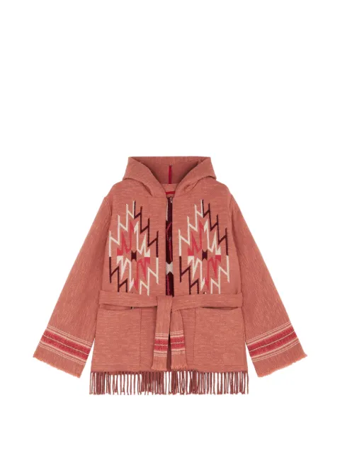 Fortela fringed-hem hooded cardigan