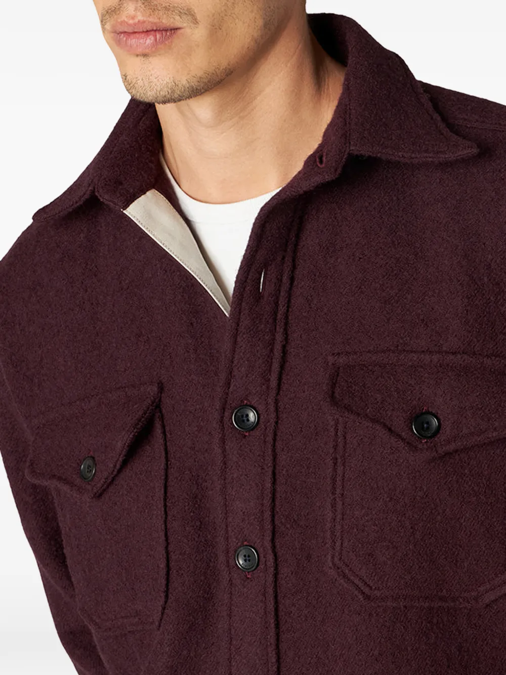 Fortela Shirtjack met geborstelde zak Paars