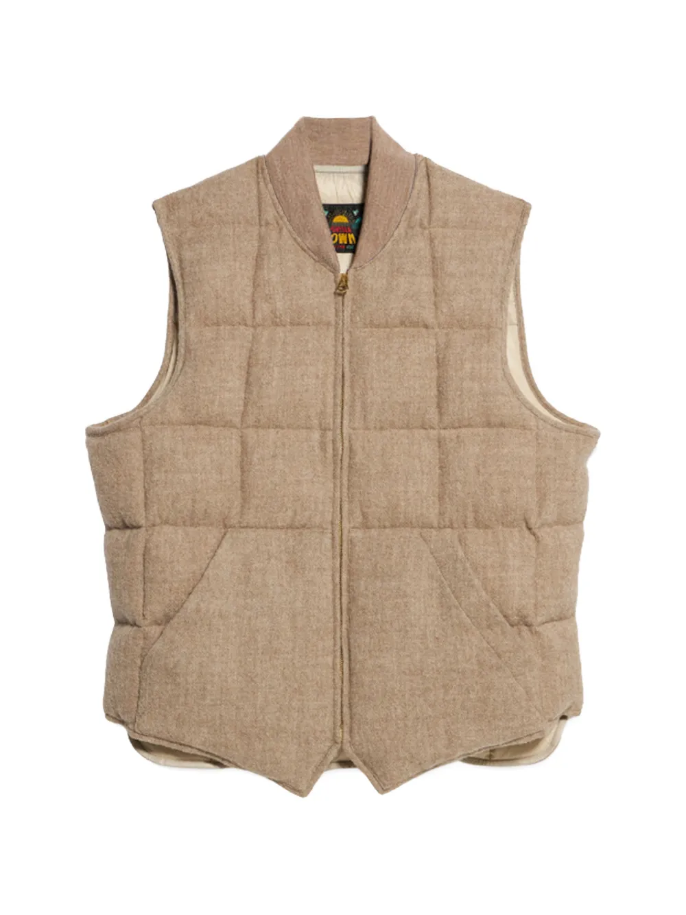 Fortela quilted zip vest - Toni neutri